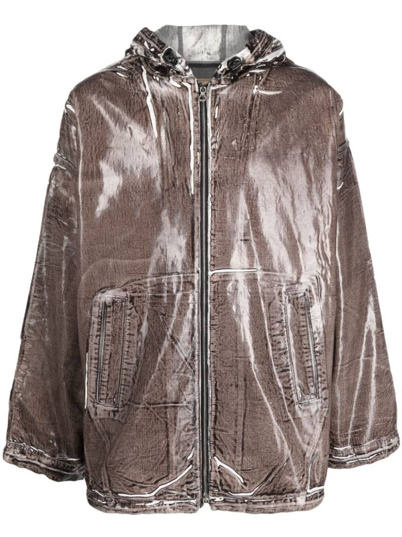 Diesel coated denim jacket - Brown von Diesel