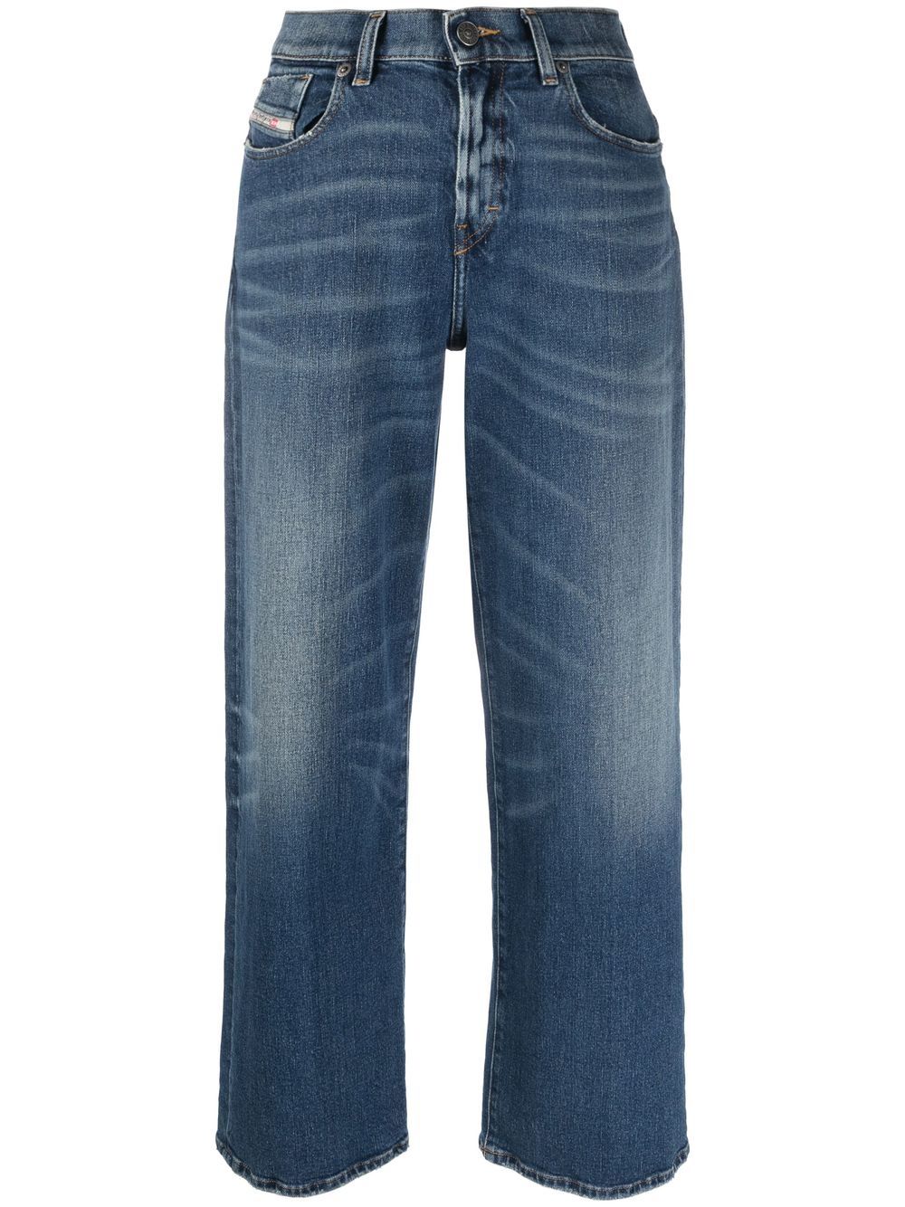 Diesel crease-effect cropped jeans - Blue von Diesel