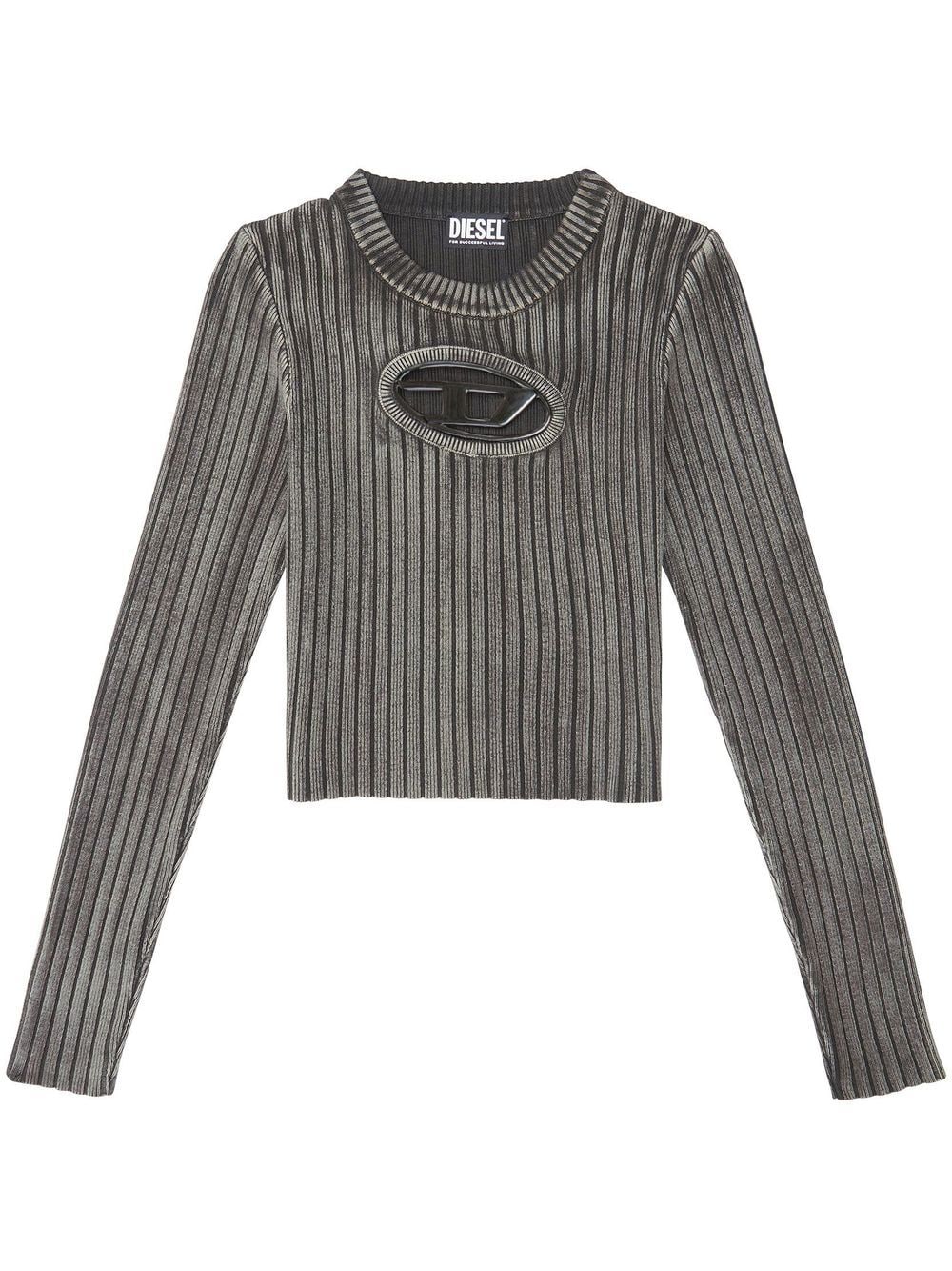 Diesel M-Arjory cut-out knitted jumper - Grey von Diesel