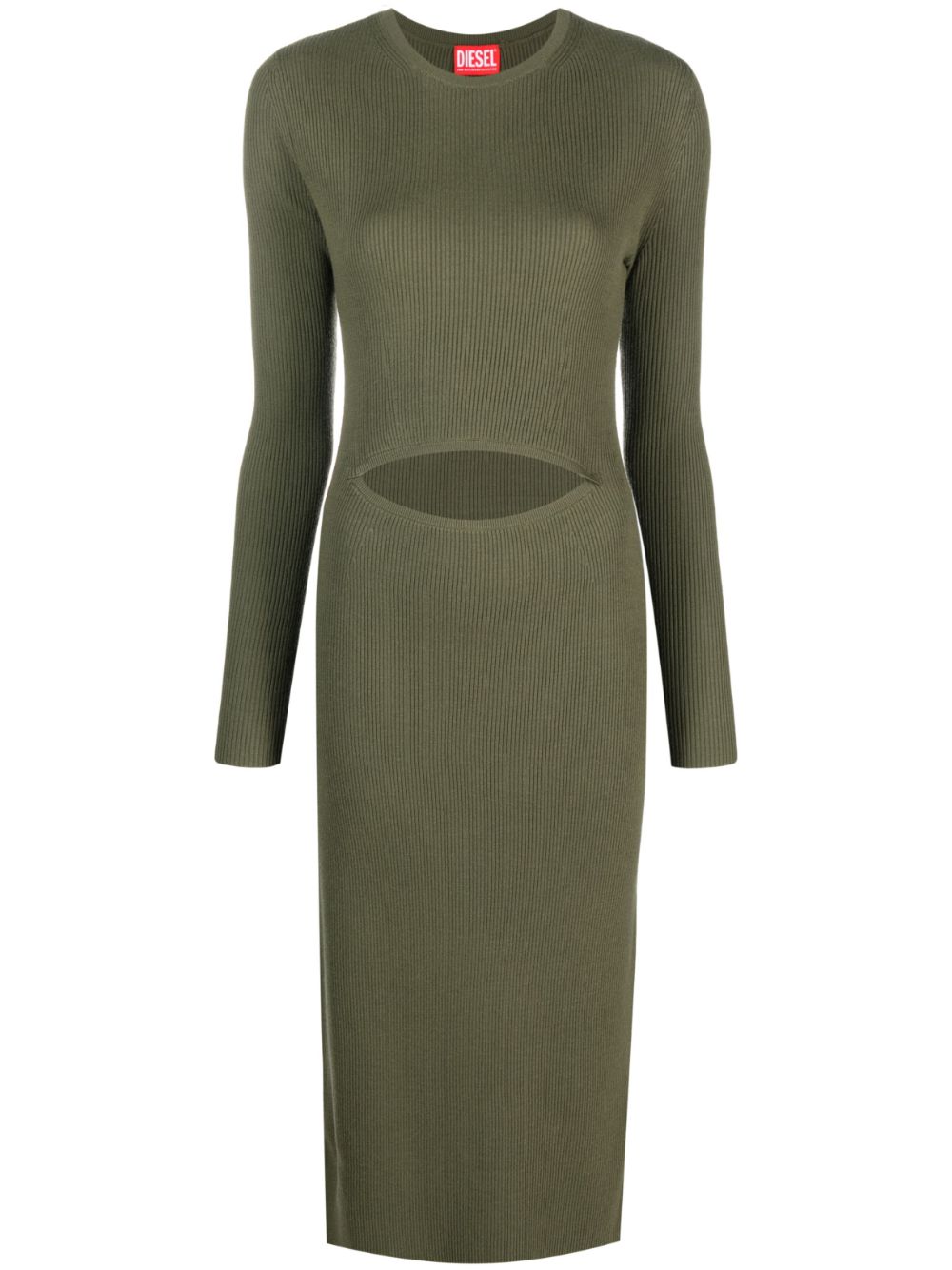 Diesel cut-out wool-blend dress - Green von Diesel