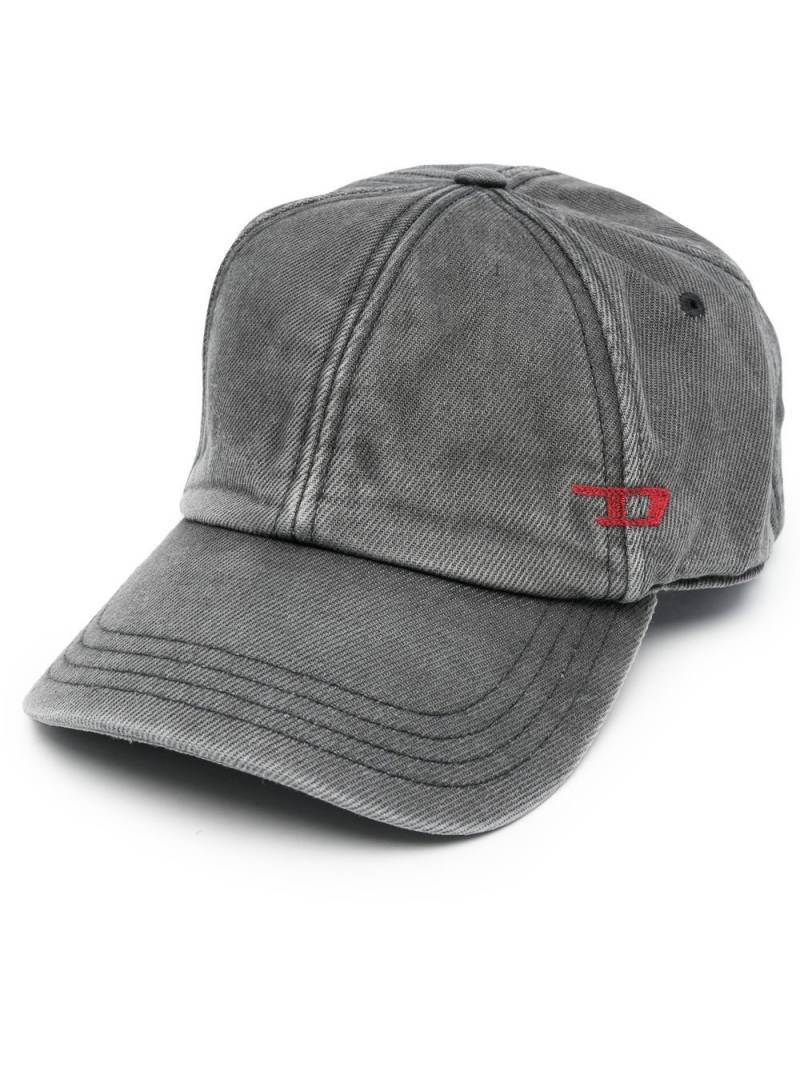 Diesel C-Lib-4 logo-embroidered denim cap - Grey von Diesel