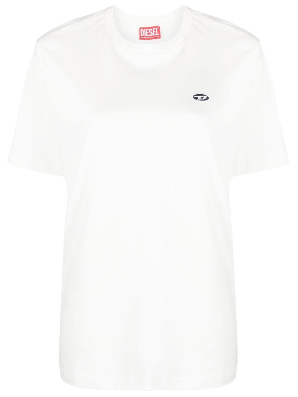 Diesel embroidered-logo cotton T-shirt - White von Diesel