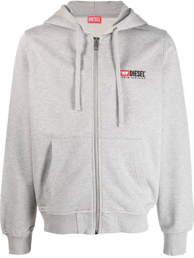 Diesel S-Ginn-Hood-Div zip-up hoodie - Grey von Diesel