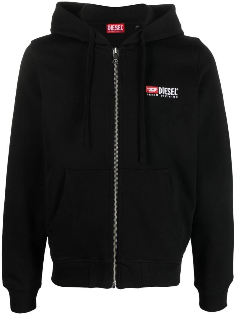 Diesel S-Ginn-Hood-Div zip-up hoodie - Black von Diesel