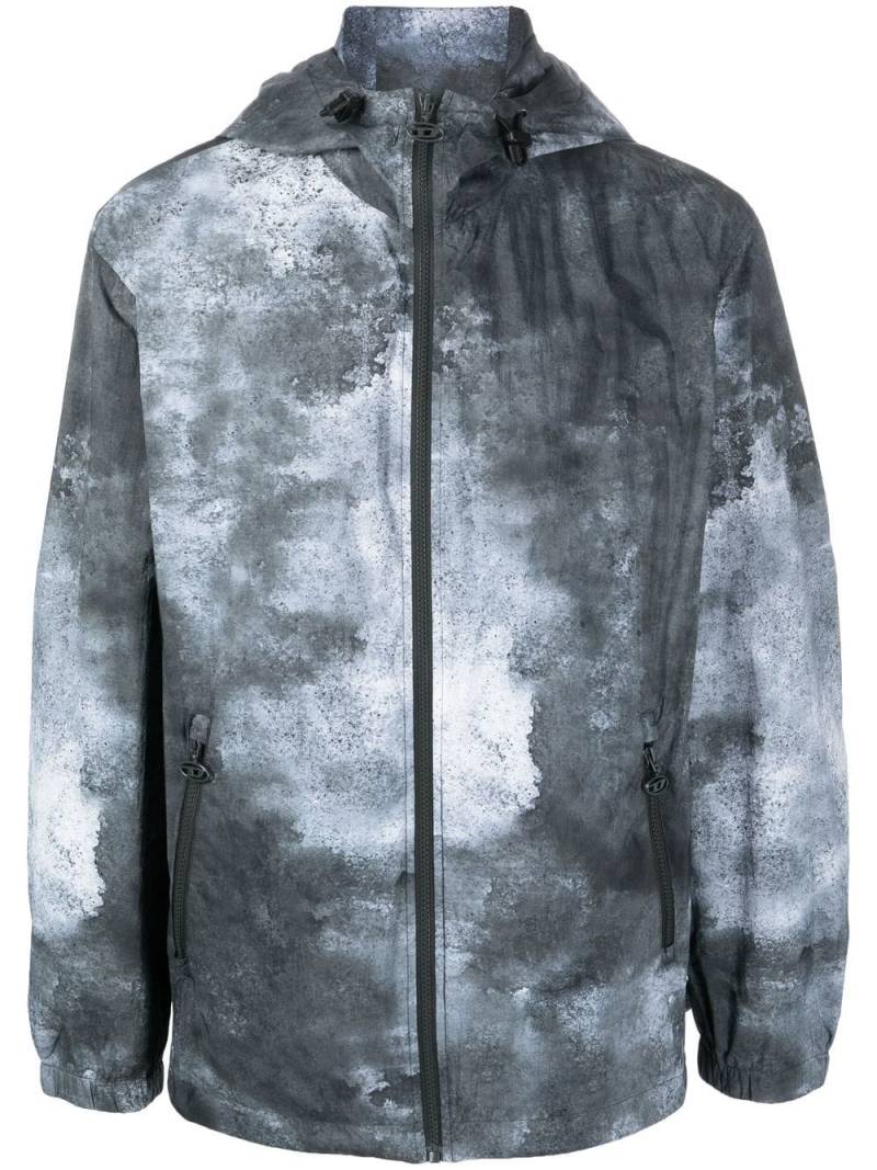 Diesel J-Warrett watercolour-effect jacket - Black von Diesel