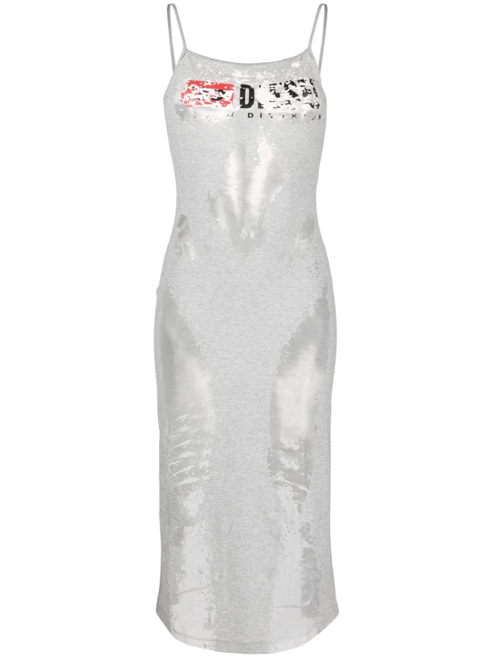 Diesel D-Hoper-Devo logo-print dress - Grey von Diesel