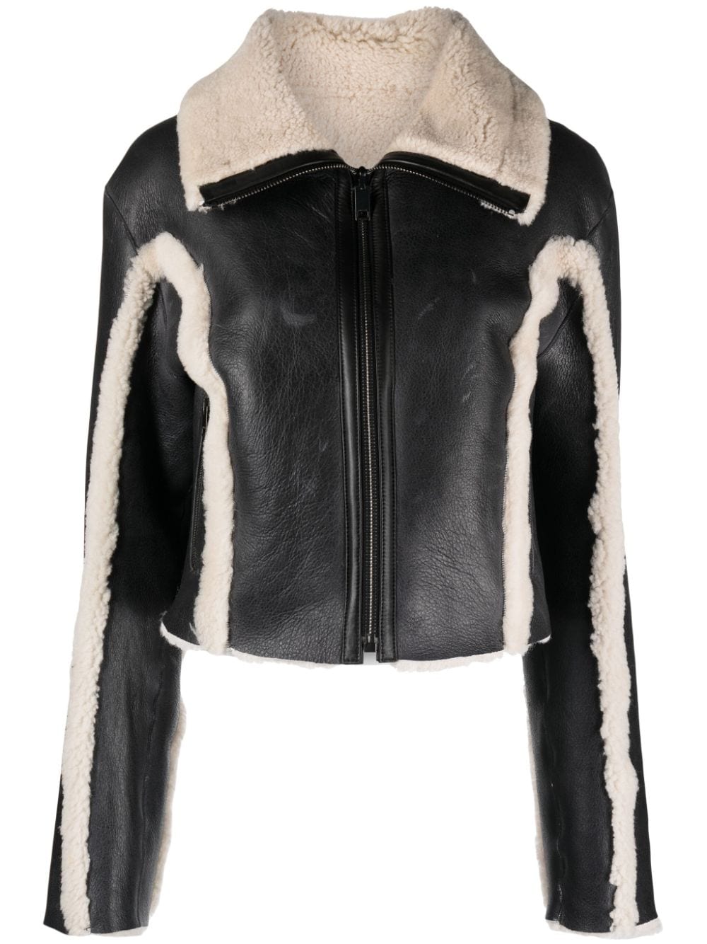 Diesel L-Kriti faux-fur leather jacket - Black von Diesel