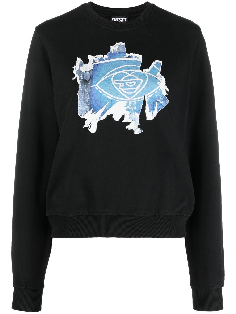 Diesel graphic-print cotton sweatshirt - Black von Diesel