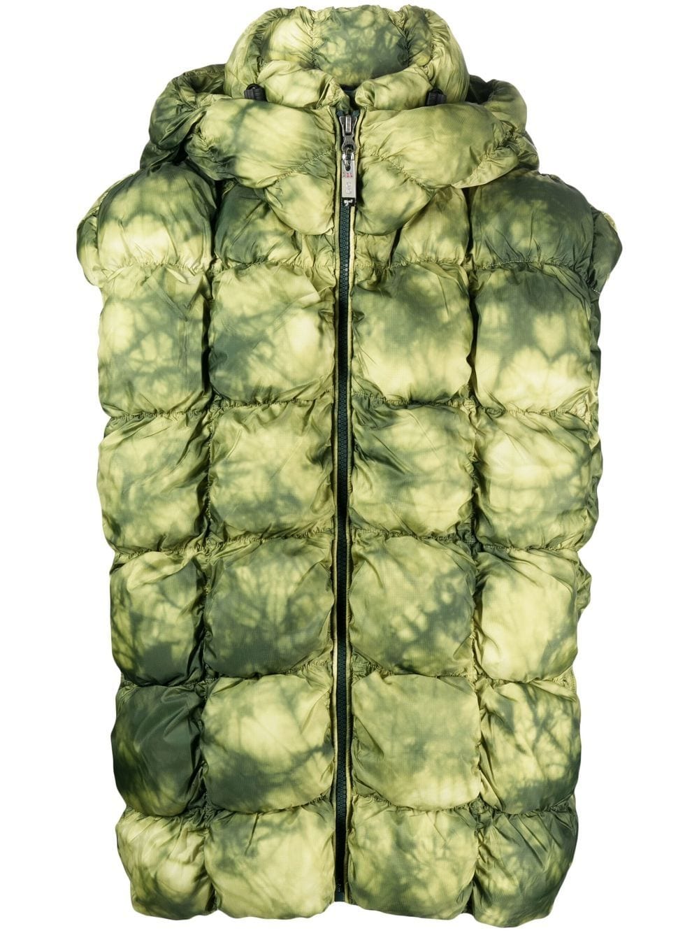 Diesel W-Ralle hooded padded gilet - Green von Diesel