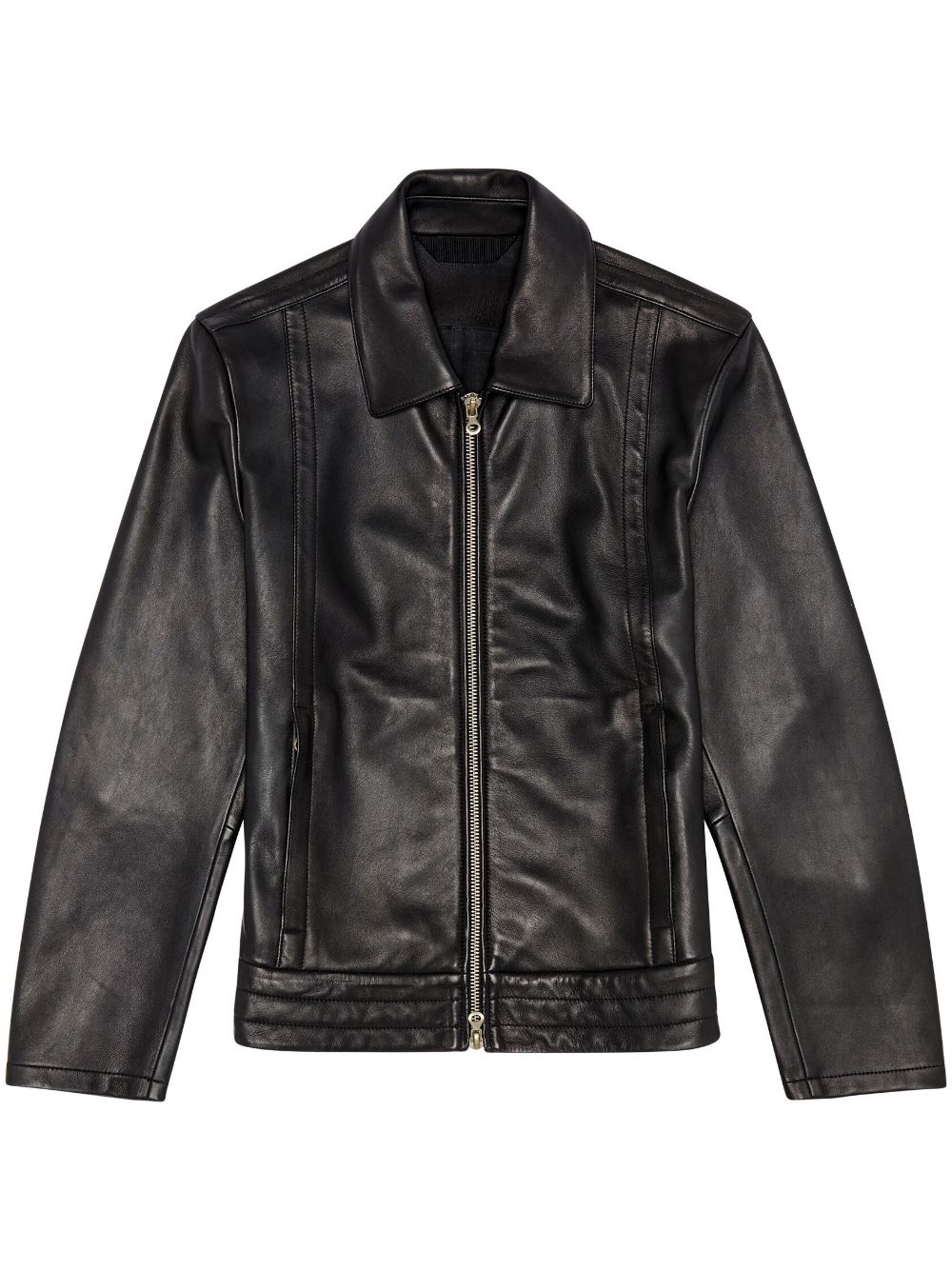 Diesel L-Hudson leather jacket - Black von Diesel