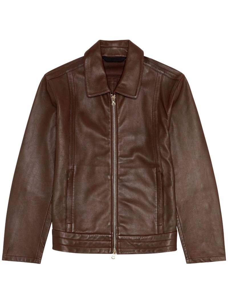 Diesel L-Hudson leather jacket - Brown von Diesel