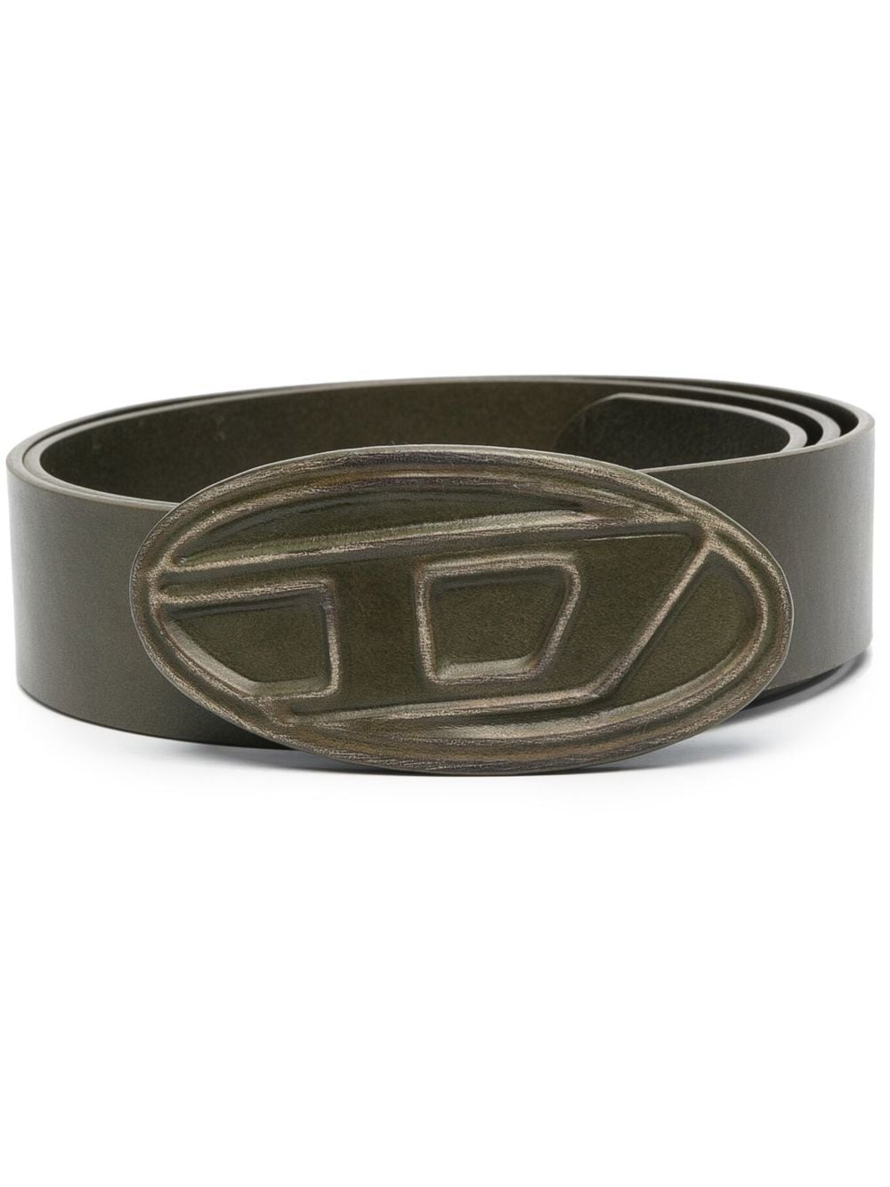 Diesel 1DR logo-buckle leather belt - Green von Diesel