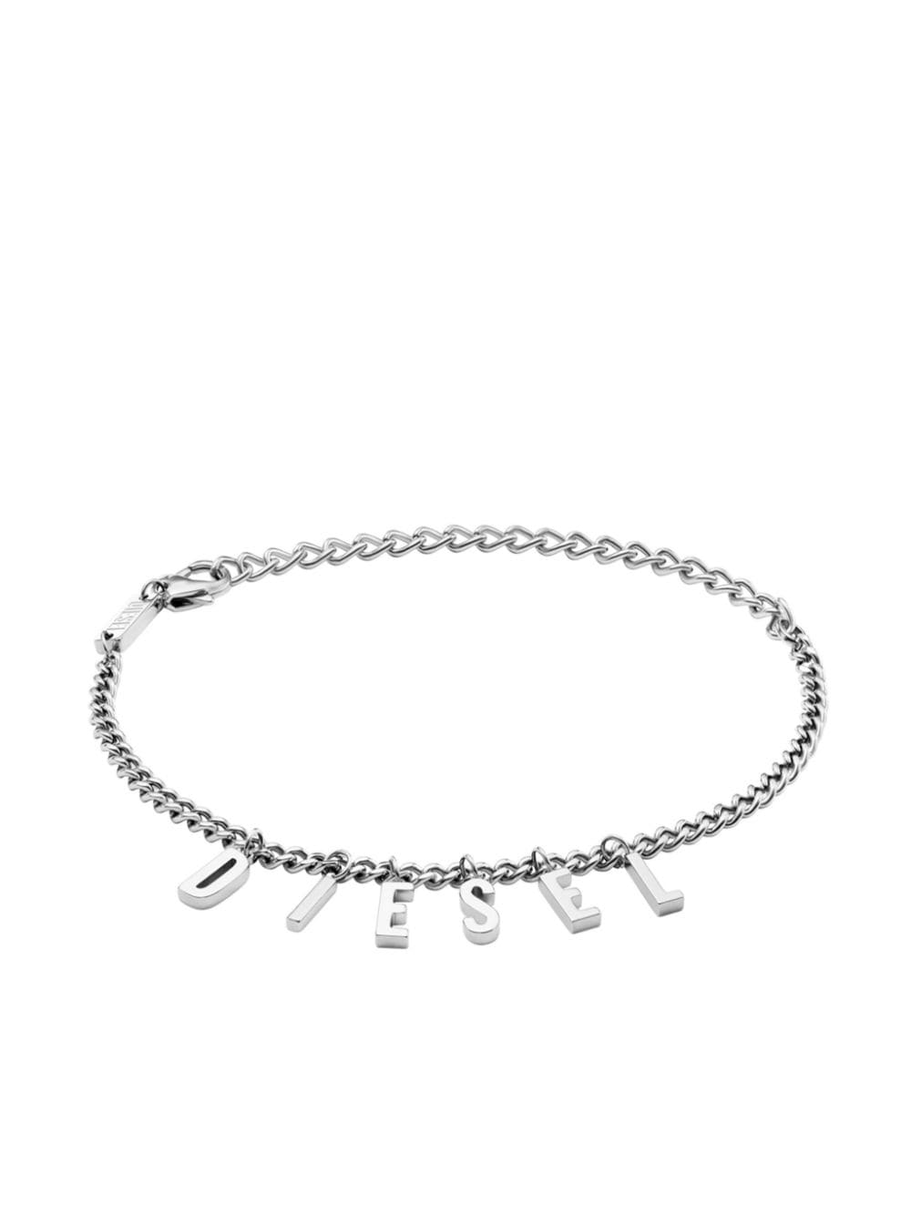 Diesel logo-charm bracelet - Silver von Diesel