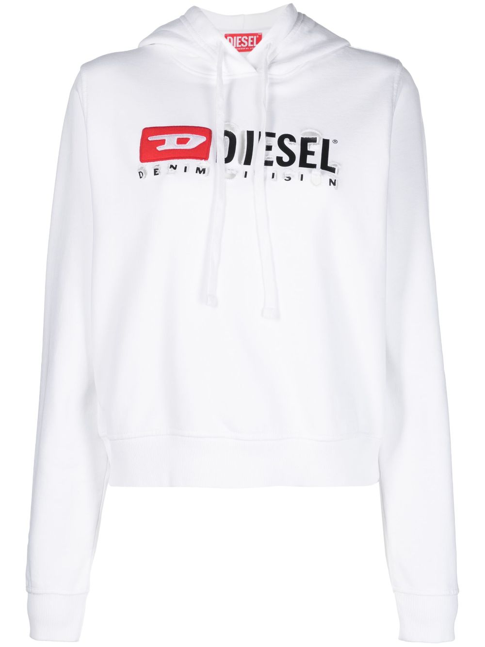 Diesel logo-detail cotton hoodie - White von Diesel