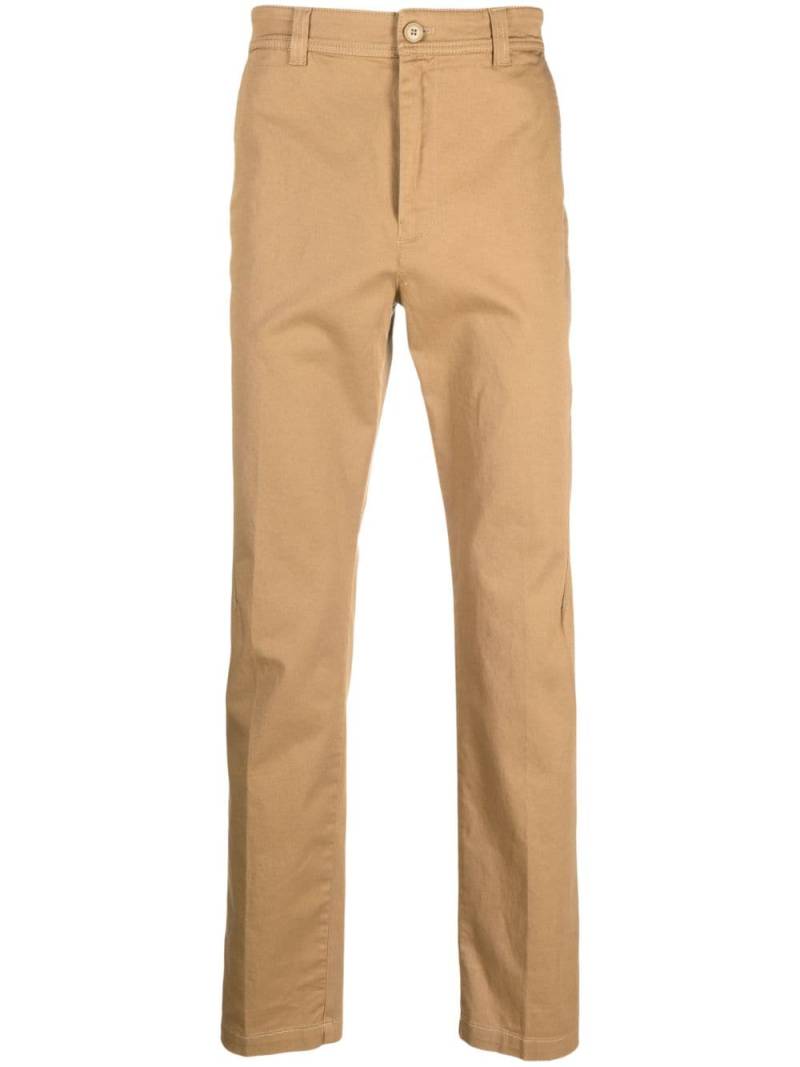 Diesel logo-embroidered chino trousers - Neutrals von Diesel