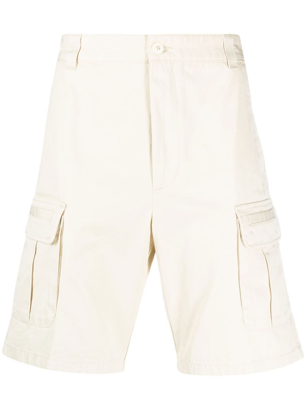 Diesel logo-embroidered cotton cargo shorts - Neutrals von Diesel