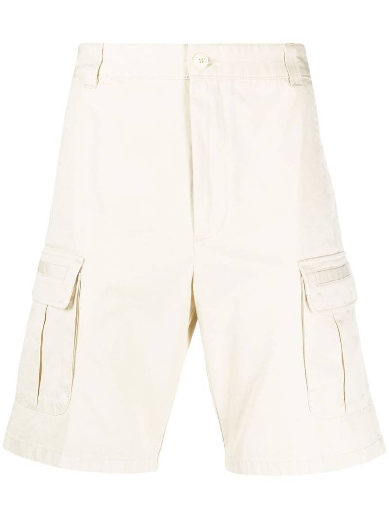 Diesel logo-embroidered cotton cargo shorts - Neutrals von Diesel