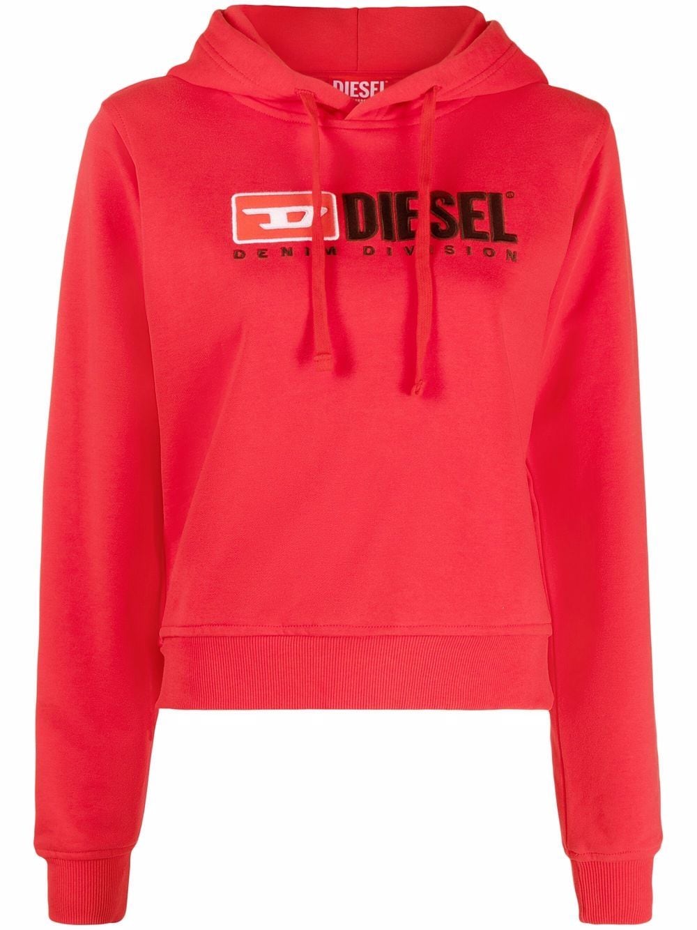 Diesel logo-embroidered cotton hoodie von Diesel