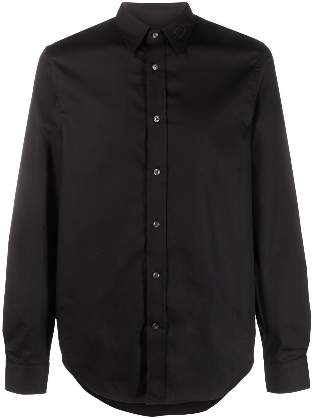 Diesel logo-embroidered cotton shirt - Black von Diesel