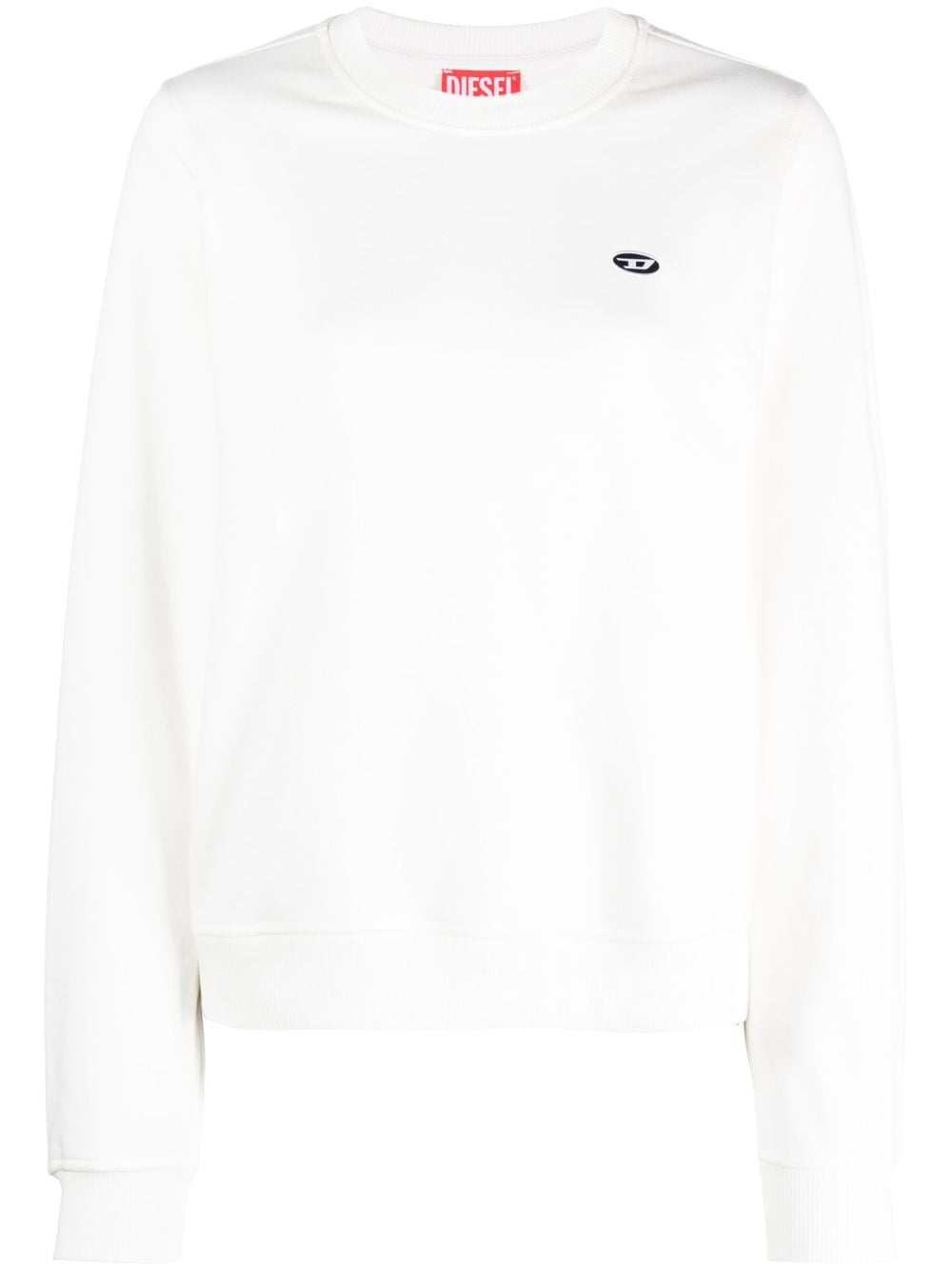 Diesel logo-embroidered cotton sweatshirt - White von Diesel