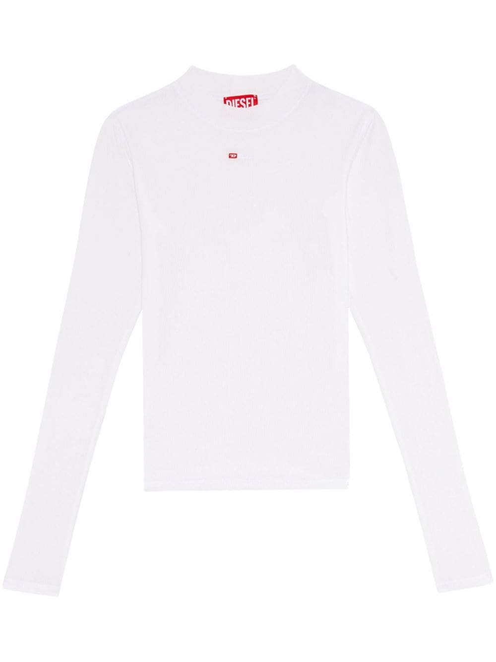 Diesel T-Mokky-Ls-Microdiv mock-neck top - White von Diesel