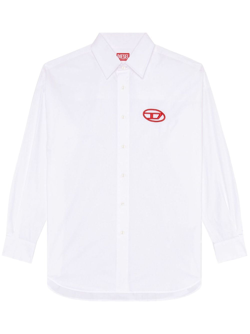 Diesel S-Dou-Plain logo-embroidered shirt - White von Diesel