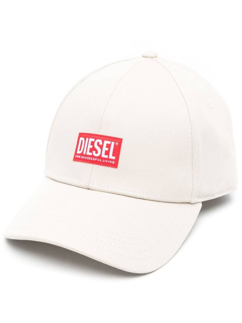 Diesel Corry-Jacq logo-appliqué baseball cap - Neutrals von Diesel