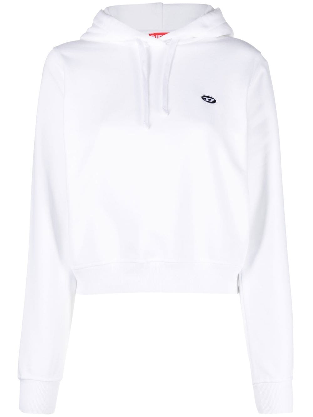 Diesel F-Reggy-Hood-Doval-Pj logo-appliqué cotton hoodie - White von Diesel