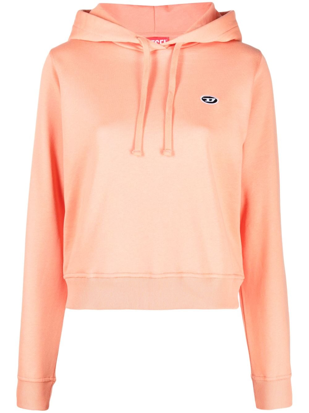 Diesel logo-patch drawstring hoodie - Orange von Diesel