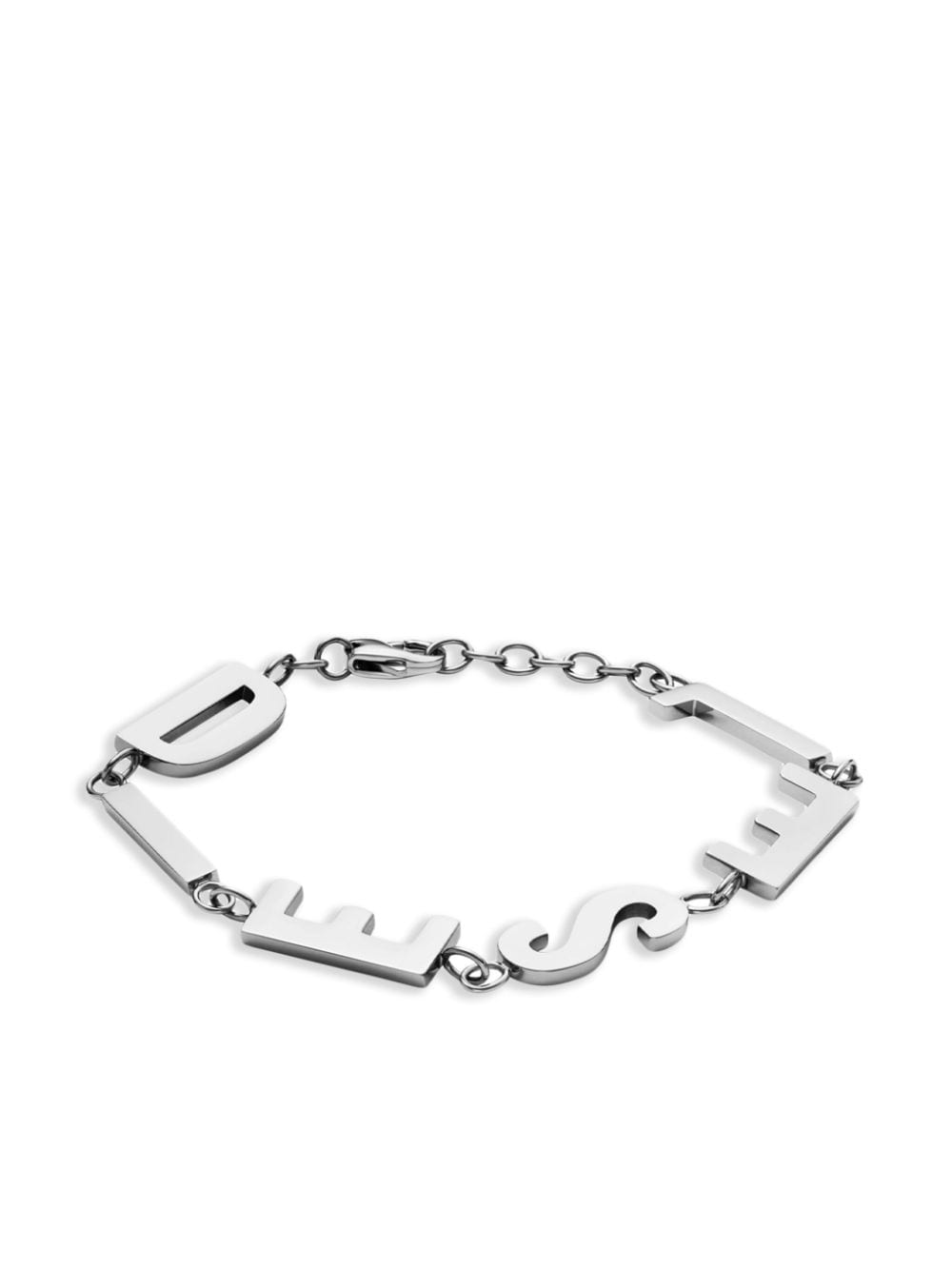 Diesel logo-plaque bracelet - Silver von Diesel