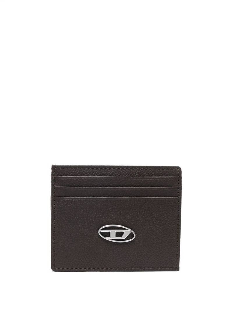 Diesel logo-plaque leather cardholder - Brown von Diesel