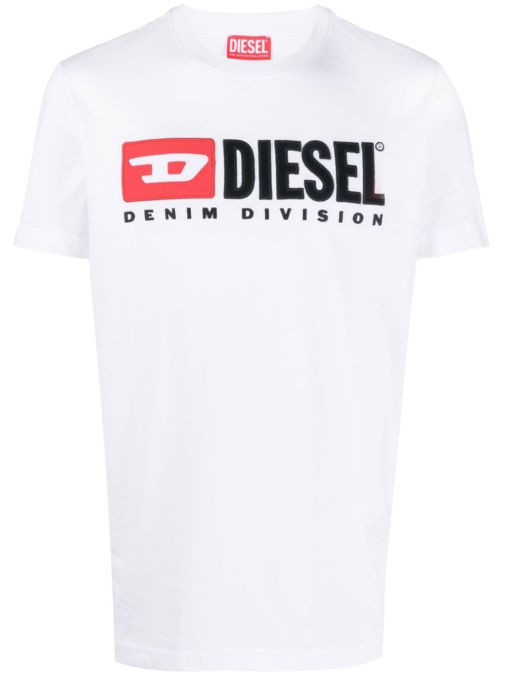 Diesel T-Diegor-Div logo-embroidered T-shirt - White von Diesel