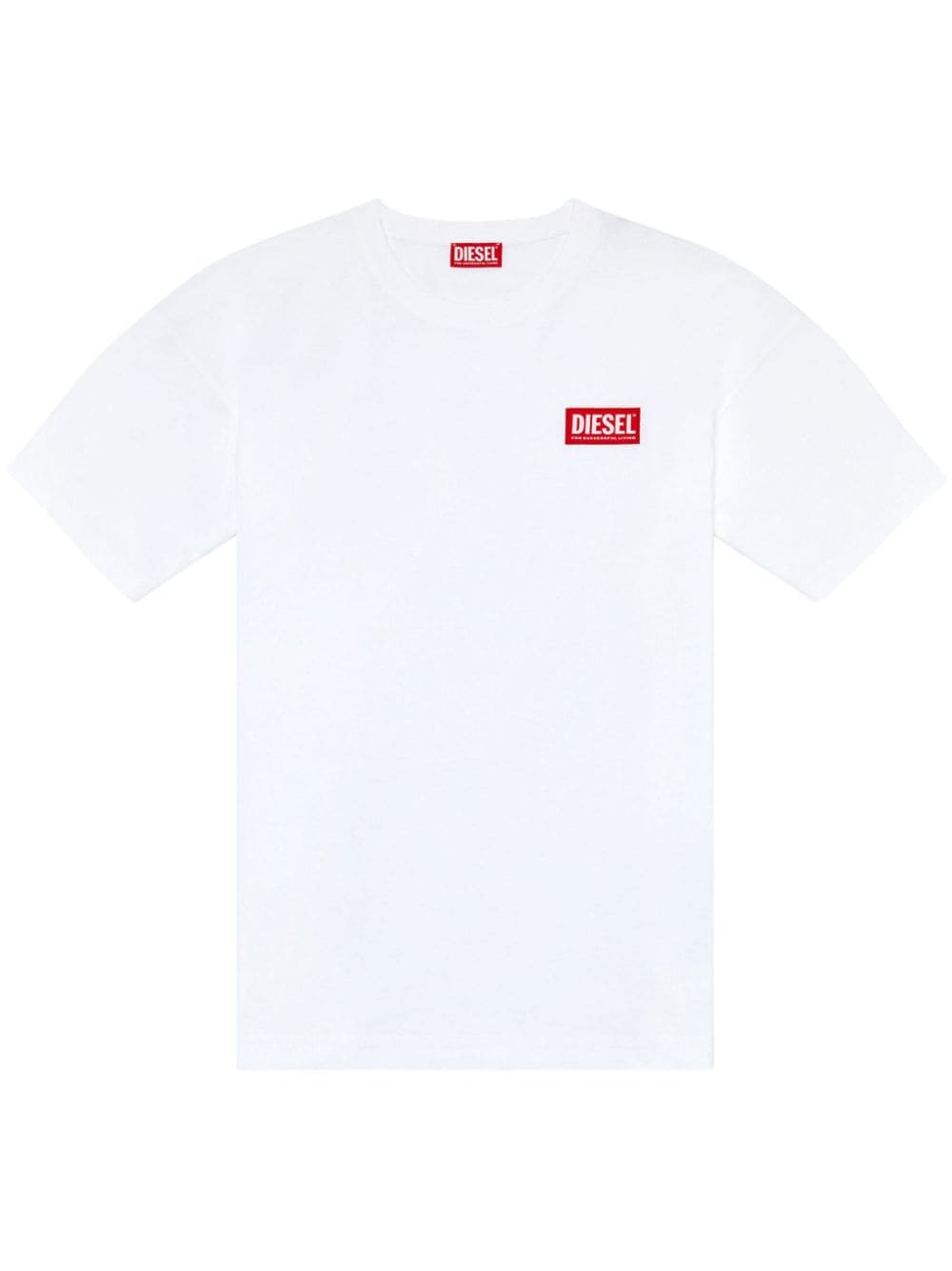 Diesel T-Nlabel-L1 logo-appliqué T-shirt - White von Diesel