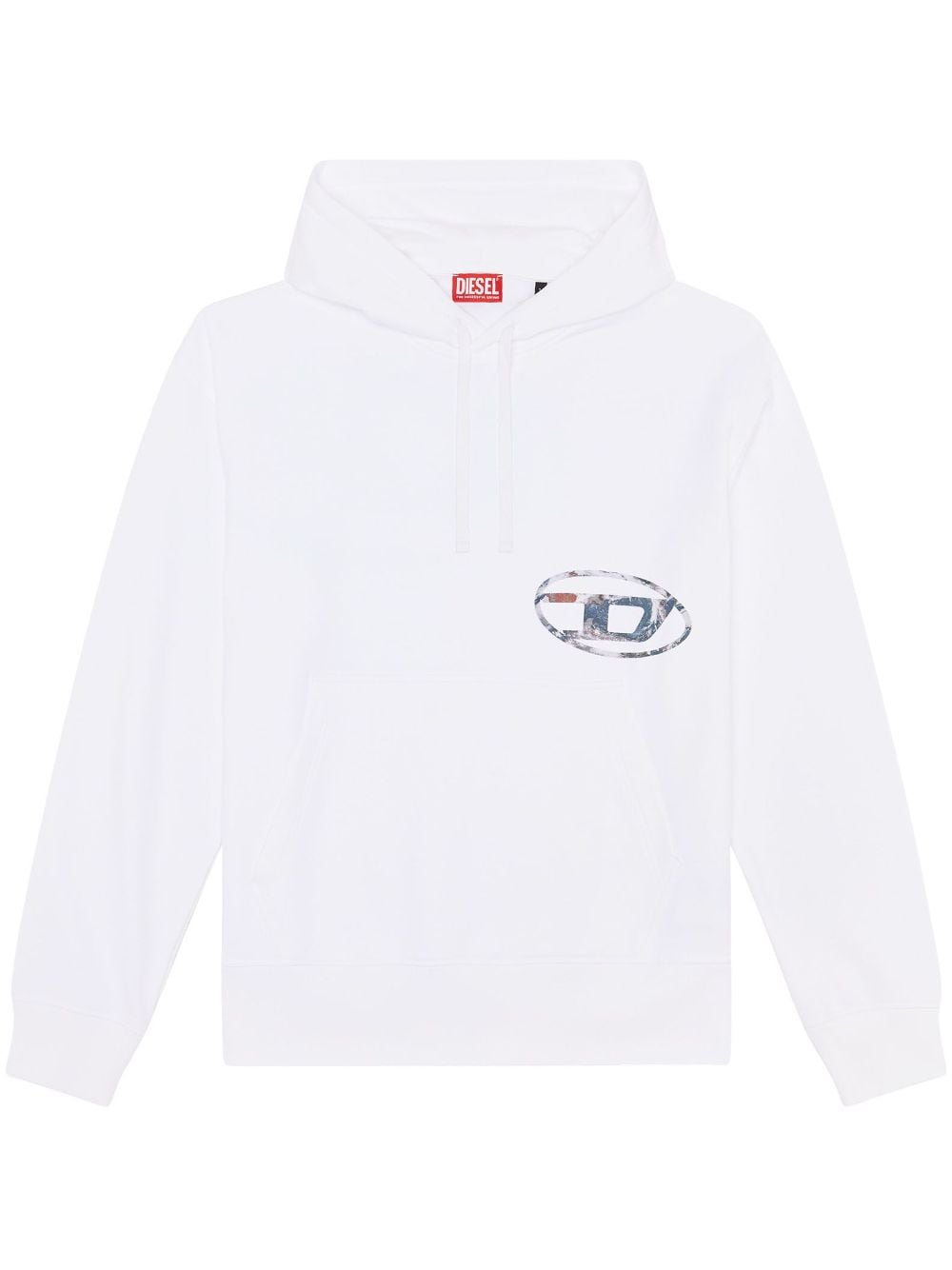 Diesel S-Macs-L4 cotton hoodie - White von Diesel