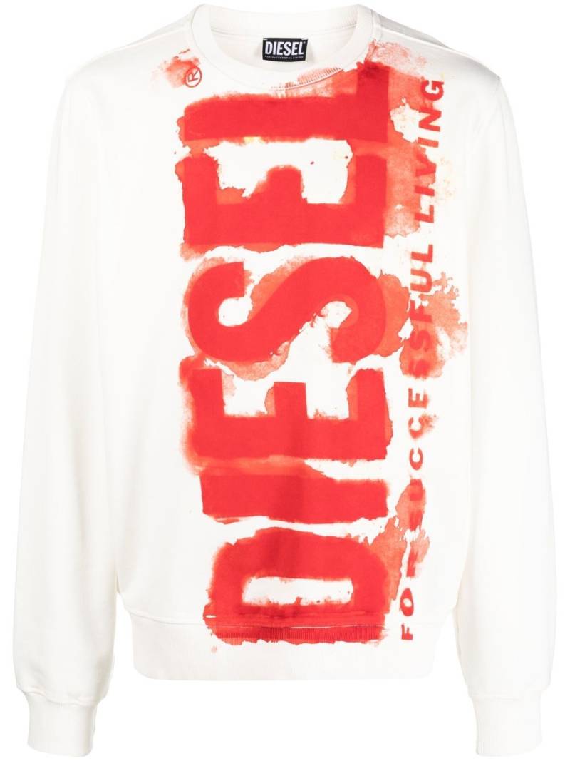 Diesel S-Ginn-E5 logo-print sweatshirt - Neutrals von Diesel