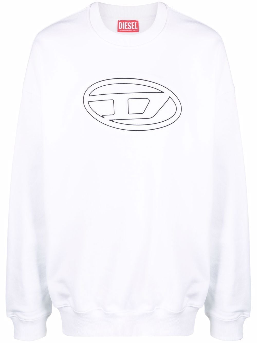 Diesel S-Mart-Bigoval cotton sweatshirt - White von Diesel
