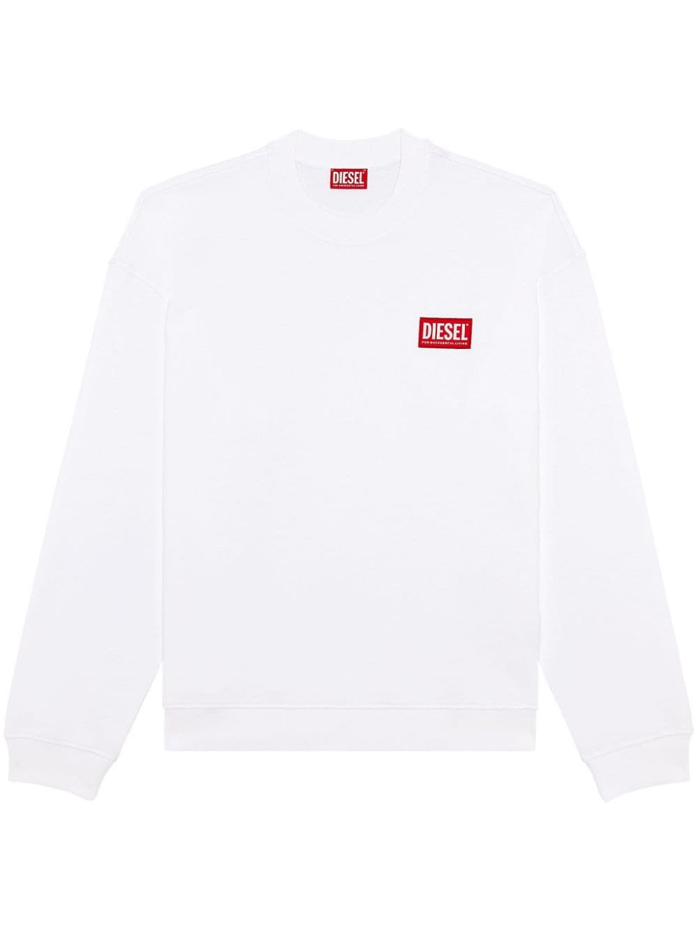 Diesel S-Nlabel-L1 logo-appliqué sweatshirt - White von Diesel