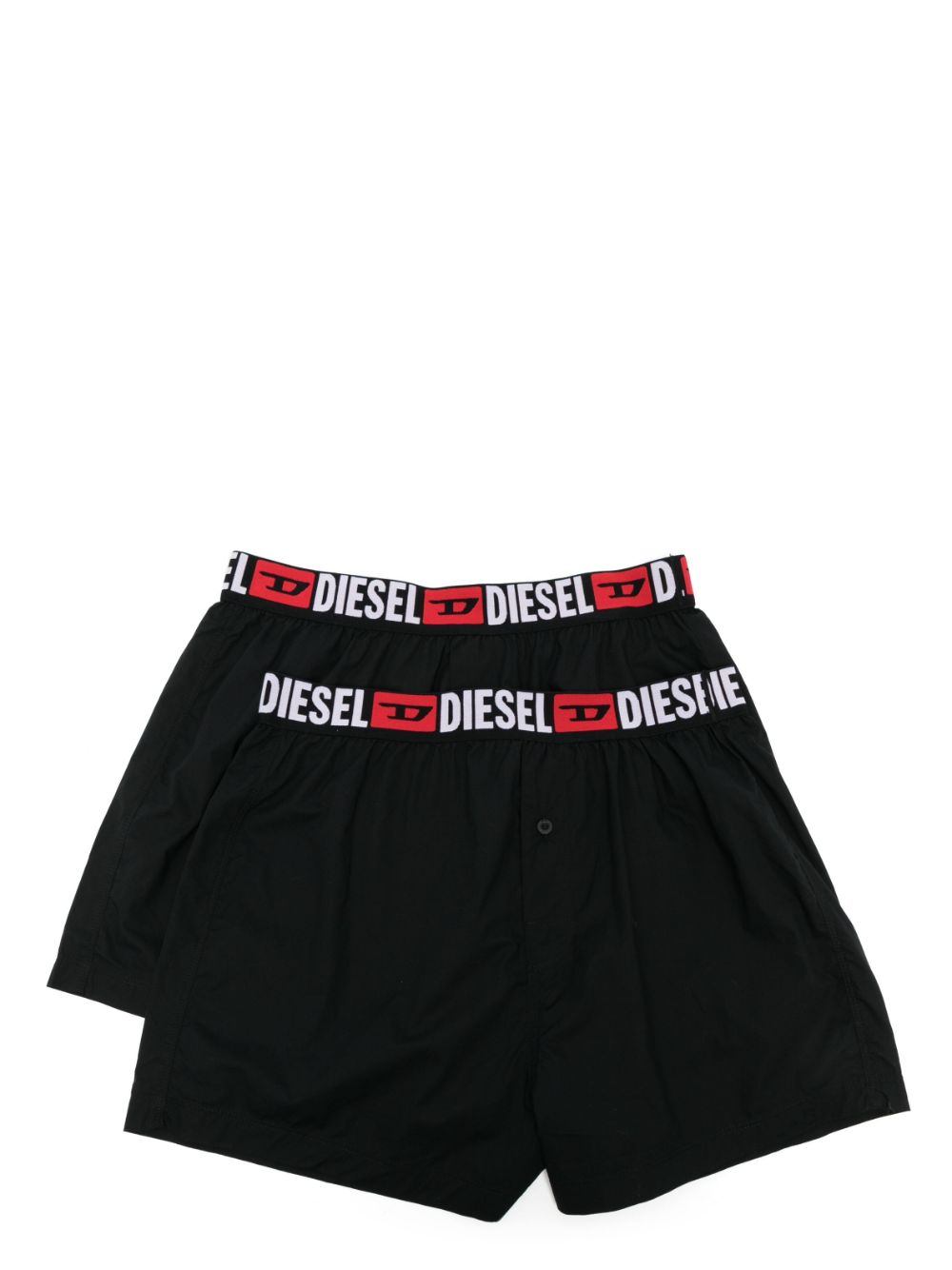Diesel logo-waistband cotton boxers set - Black von Diesel