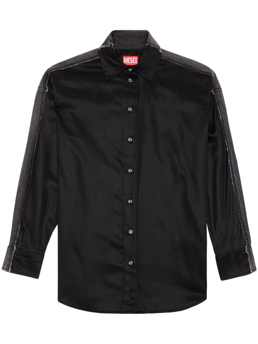 Diesel S-Dou-Dnm-Fl panelled shirt - Black von Diesel