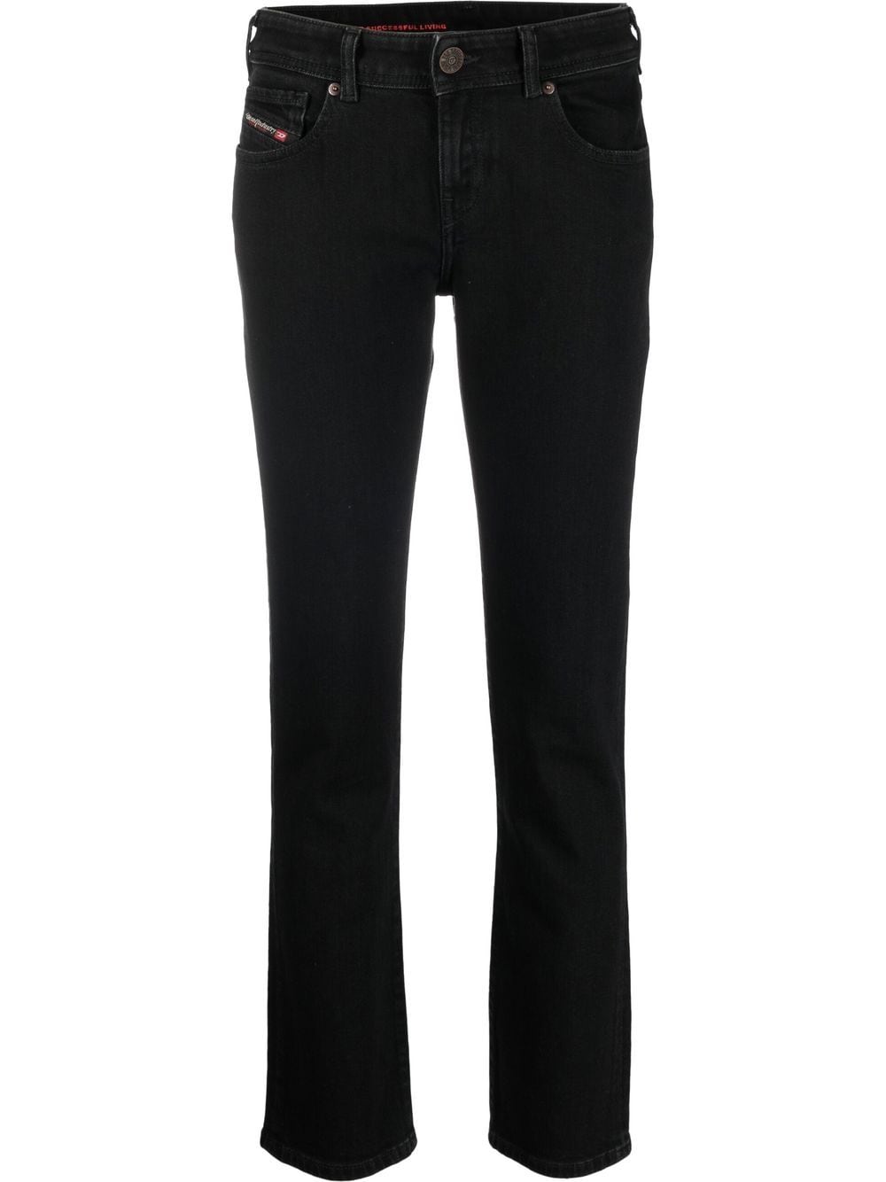 Diesel low-rise flared crop jeans - Black von Diesel