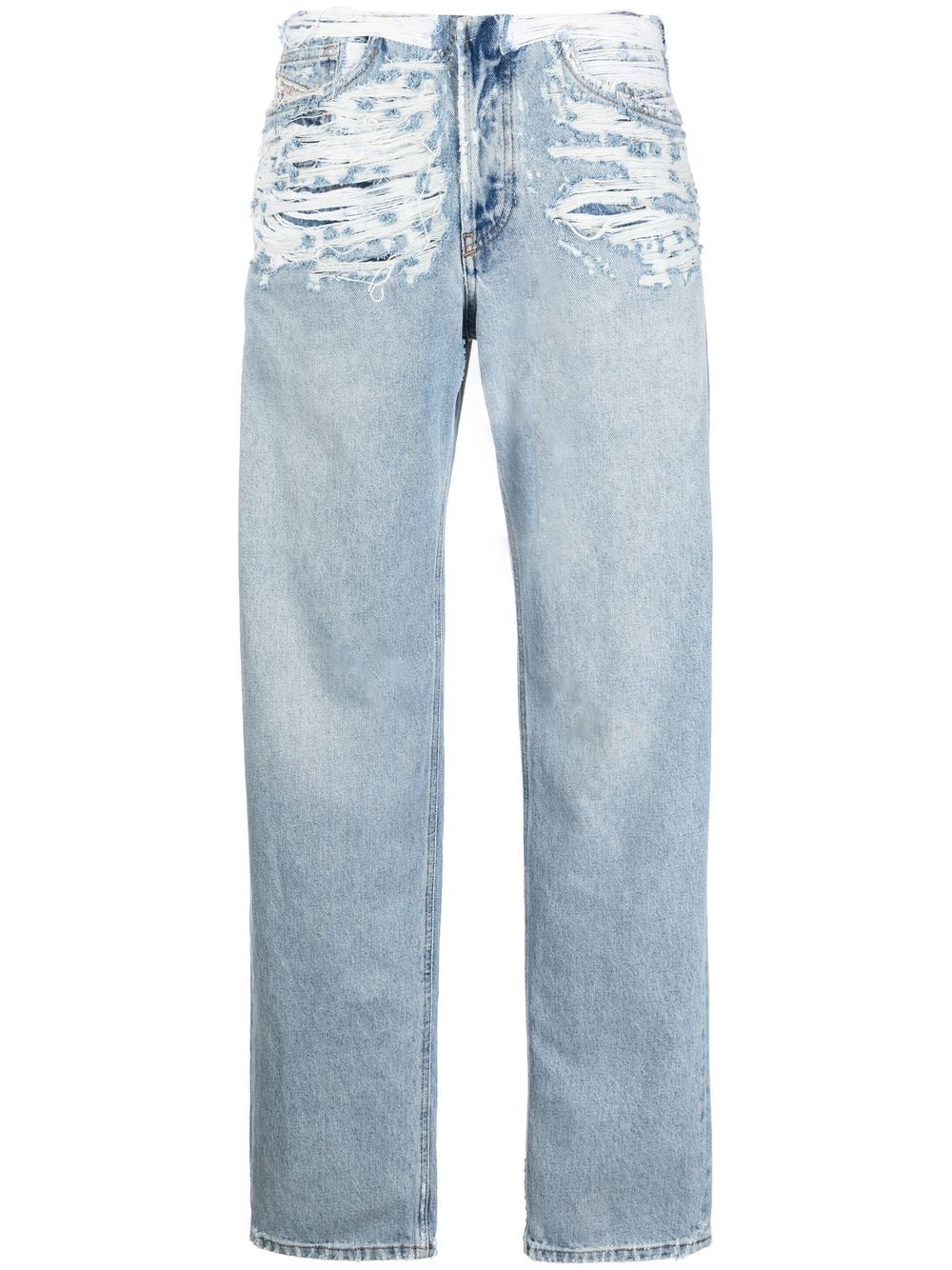 Diesel mid-rise ripped-detail jeans - Blue von Diesel