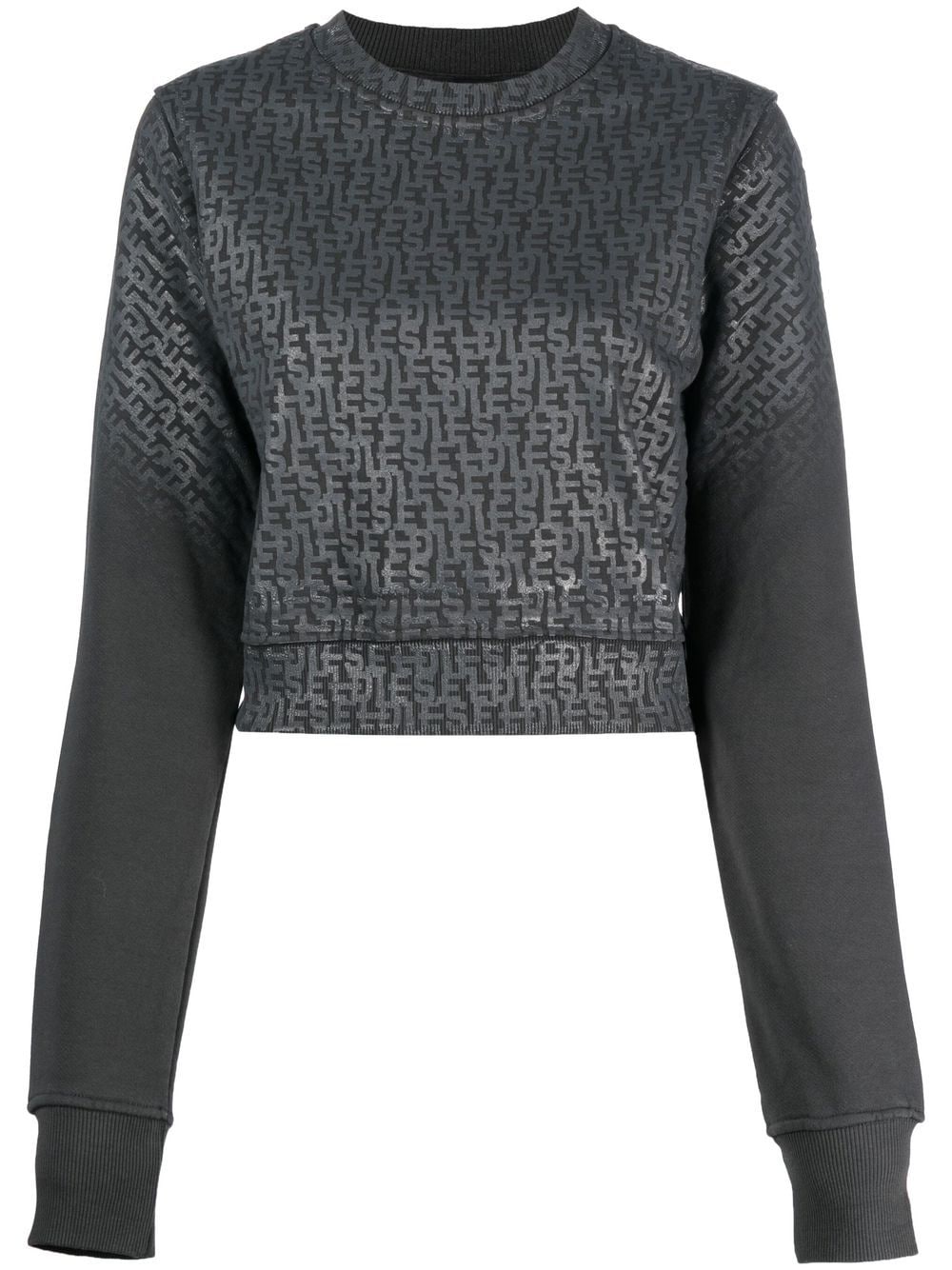 Diesel monogram-print sweatshirt - Black von Diesel