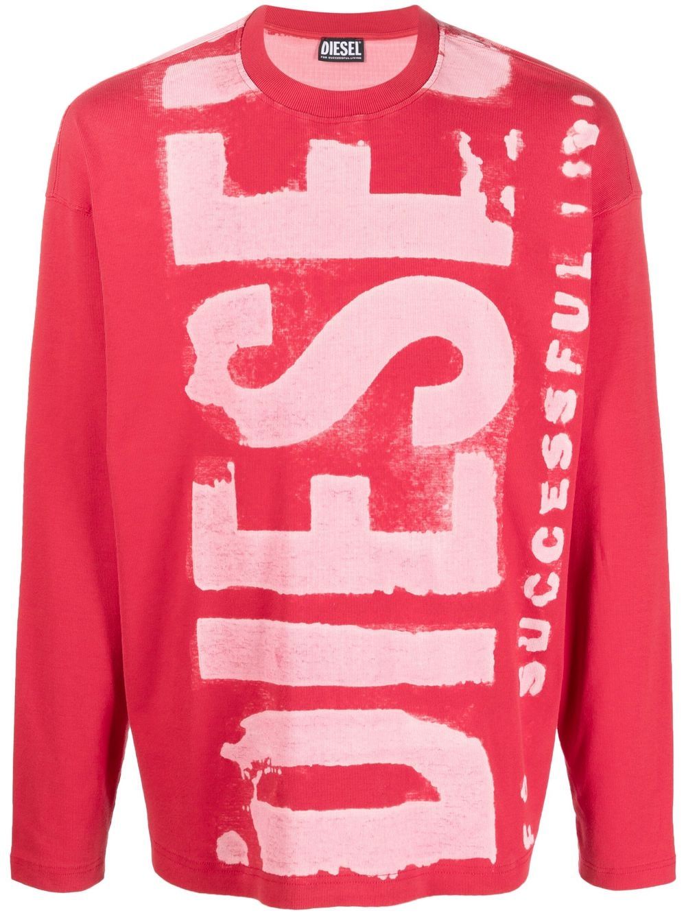 Diesel T-Wasrib logo-print T-shirt - Red von Diesel