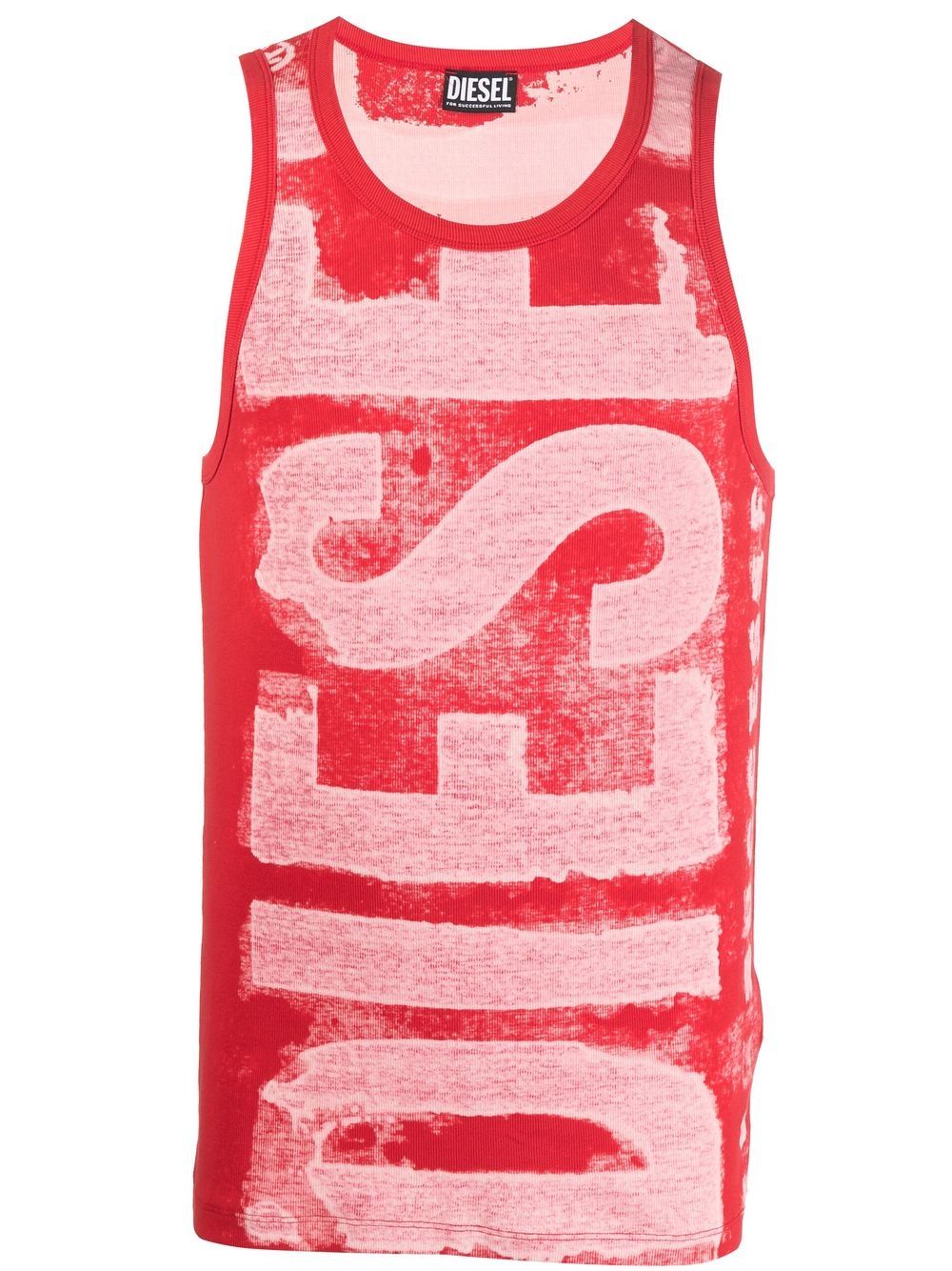 Diesel T-Lift-E1 logo-print tank top - Red von Diesel