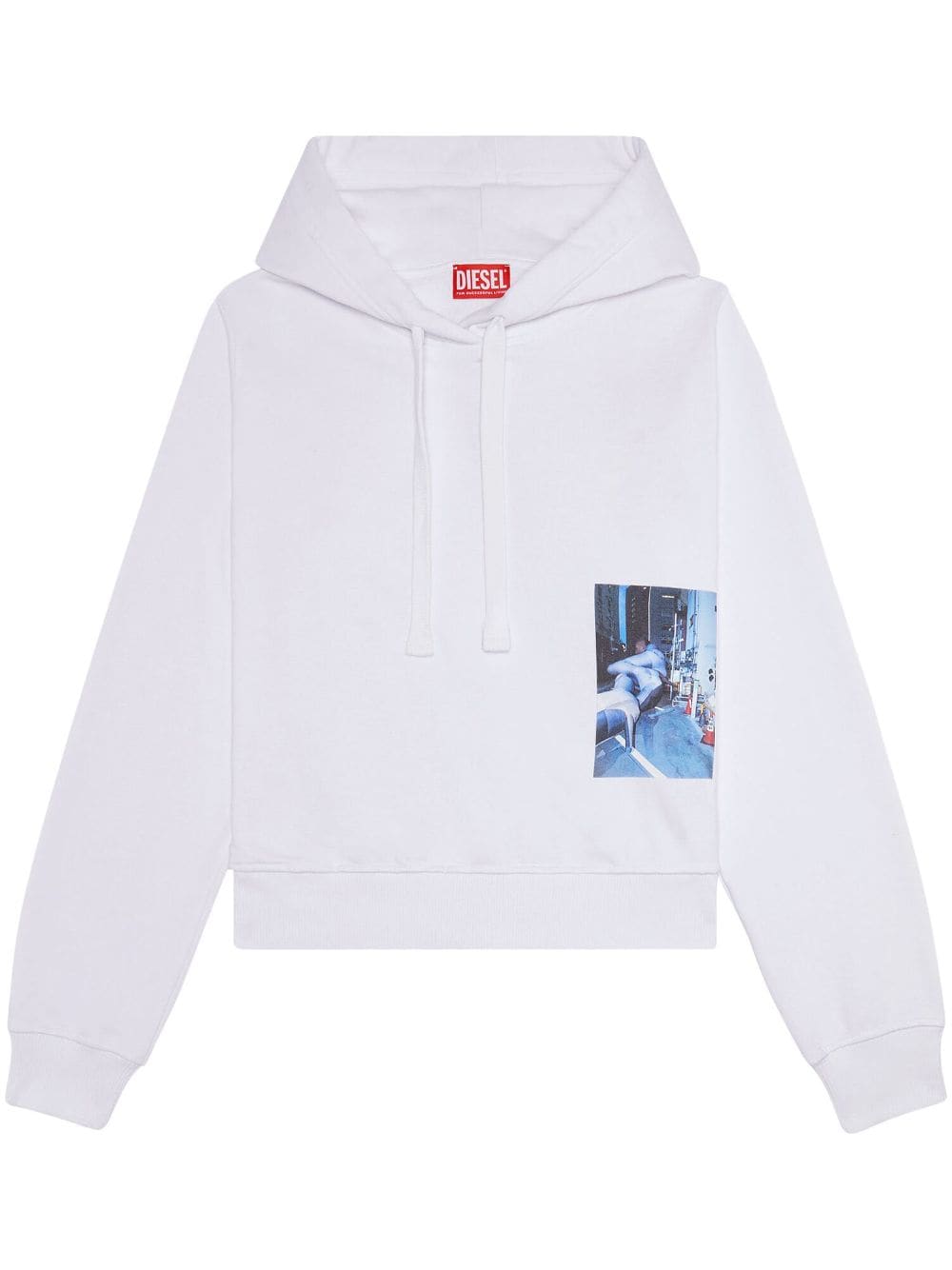 Diesel F-Reggy-Hood-L2 photograph-print hoodie - White von Diesel