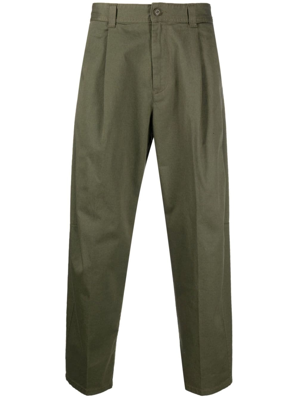 Diesel pleat-detail tapered trousers - Green von Diesel