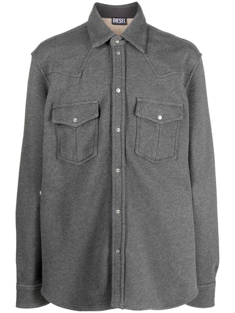 Diesel S-Ocean-E1 cotton shirt jacket - Grey von Diesel