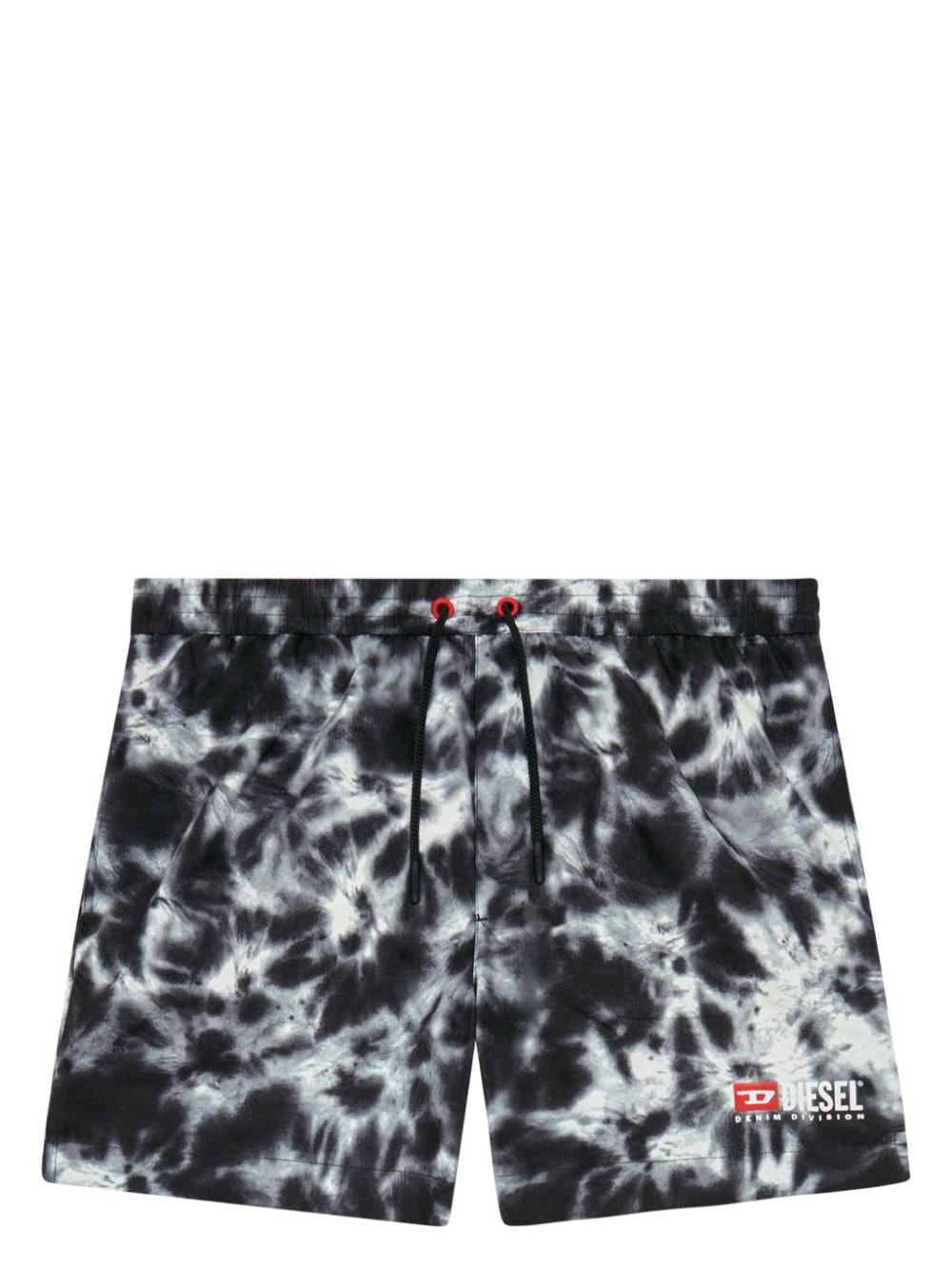 Diesel tie-dye print swim shorts - Black von Diesel