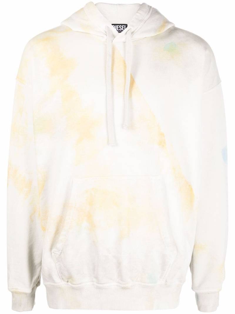 Diesel tie-dye pullover hoodie - Neutrals von Diesel