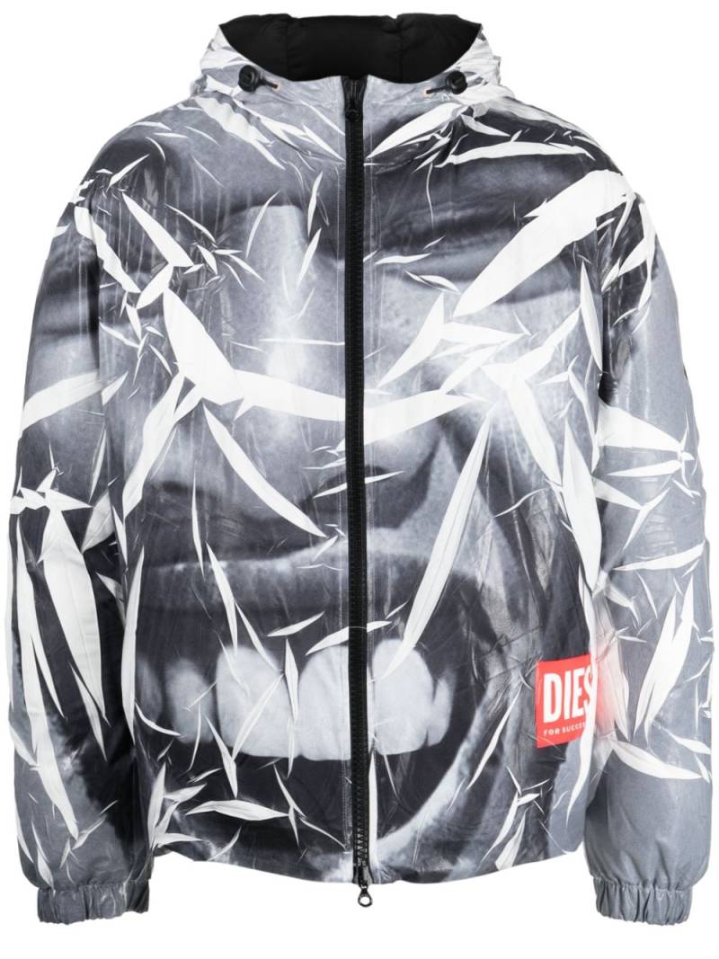 Diesel J-Thoot graphic-print hooded jacket - Black von Diesel